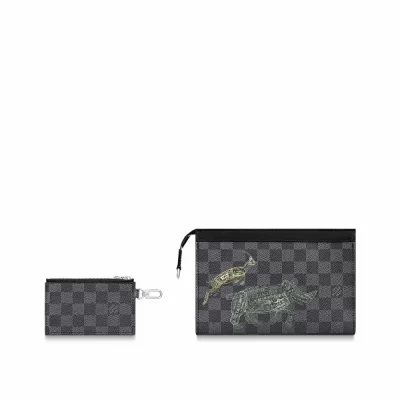 Gaston Wearable Wallet Damier Graphite Canvas in Herrenbrieftaschen und Kleinlederwaren Alle Geldbörsen und Kleinlederwaren
