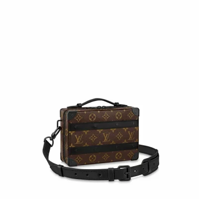 Trunk Bag mit weichem Griff und Monogramm-Makassar-Canvas in Herrentaschen Umhängetaschen