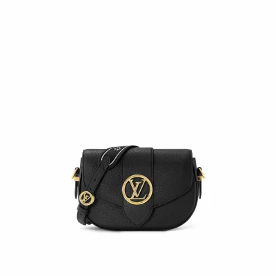 LV Pont 9 Soft MM Tasche aus genarbtem Kalbsleder in Damenhandtaschen Schultertaschen und Umhängetaschen