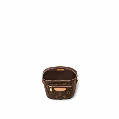 Mini-Bumbag-Monogramm-Canvas in Damenbrieftaschen und Kleinlederwaren-Geldbörsen mit Kette und Riemen