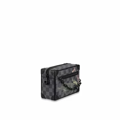 Mini Soft Trunk Bag Damier Graphite Canvas in Herrenbrieftaschen und Kleinlederwaren Alle Geldbörsen und Kleinlederwaren