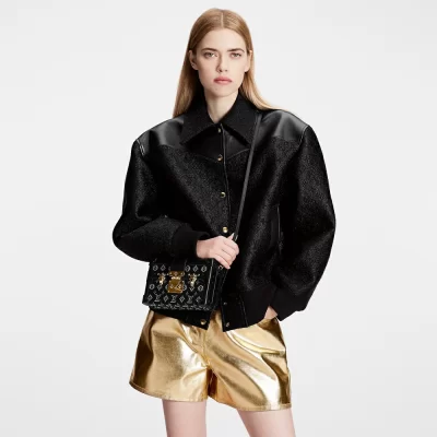 Petite Malle Bag Fashion Leder in Damenhandtaschen Schultertaschen und Umhängetaschen