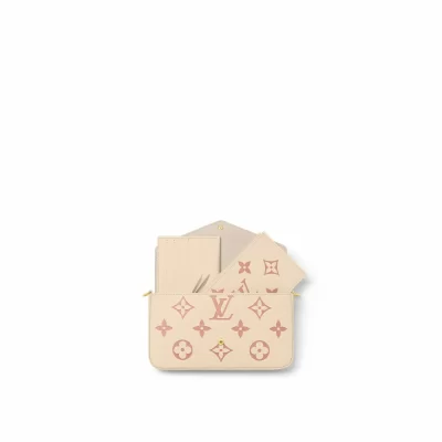 Pochette Félicie Bicolour Monogram Empreinte Leder in Geldbörsen und Kleinlederwaren für Damen Alle Geldbörsen und Kleinlederwaren