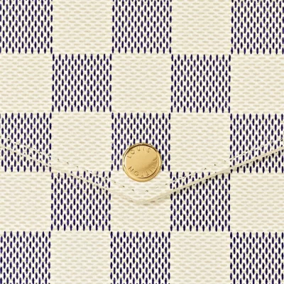 Pochette Félicie Damier Azur Canvas in Damenbrieftaschen und Kleinlederwaren-Geldbörsen mit Kette und Riemen